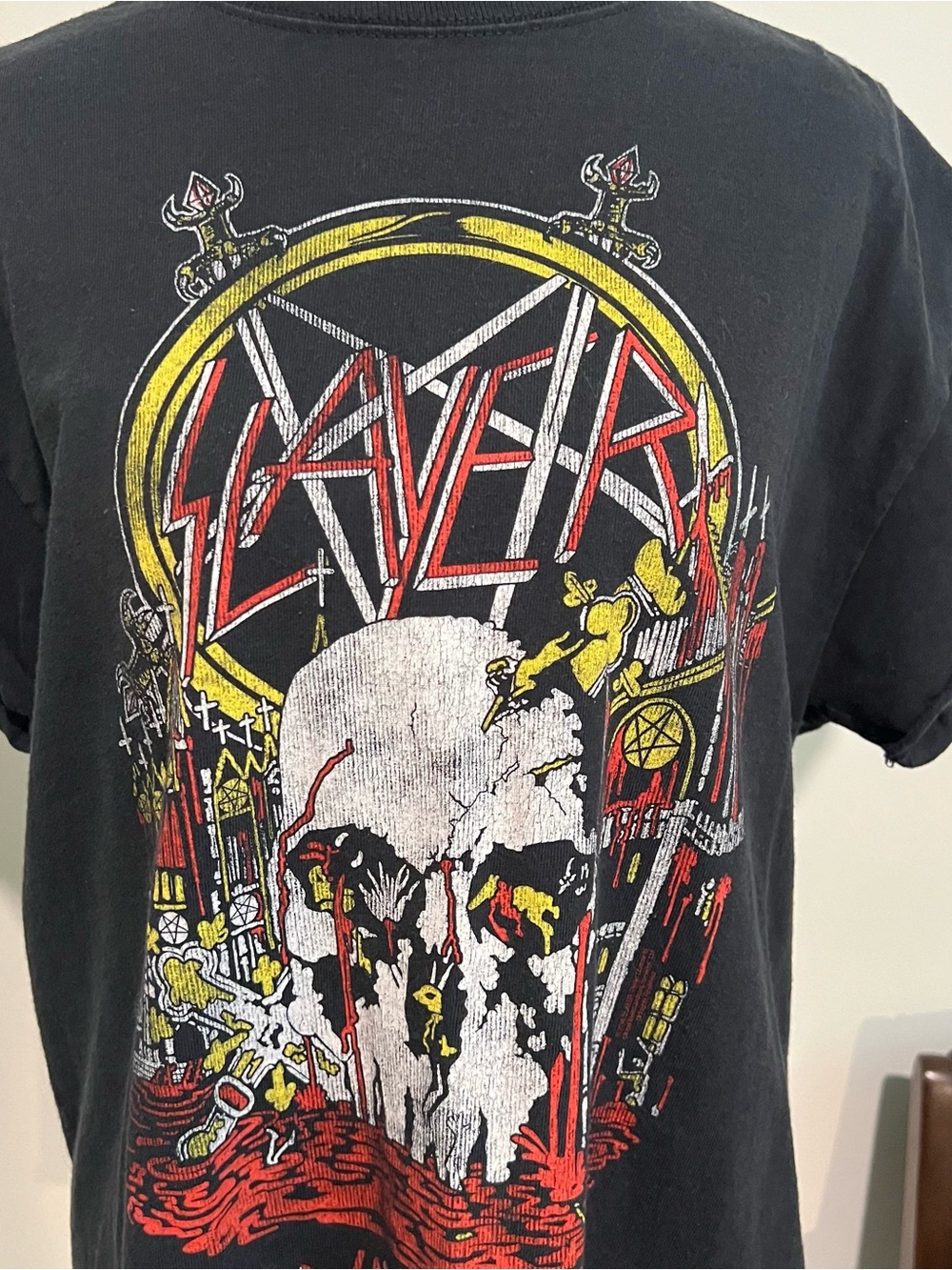 Vintage slayer world sacrifice 1989 tour graphic tee - Picture 2 of 6